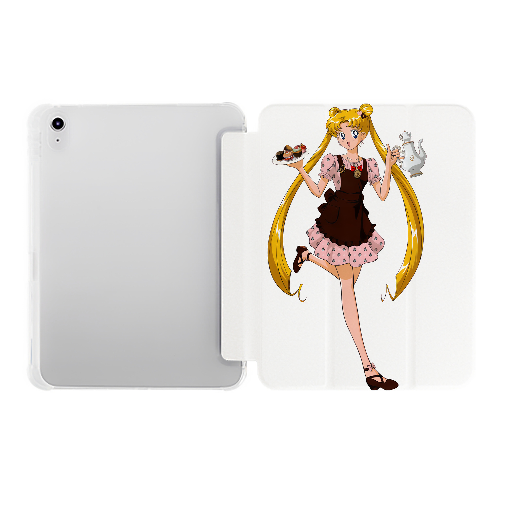 （画像用） 美少女戦士セーラームーン 愛野 美奈子 あいの みなこ Sailor Moon Aino Minako IPad ケース ペン収納付き 三つ折りスタンド PUレザー×シリコン 対応機種9.5/10.5/10.9インチ